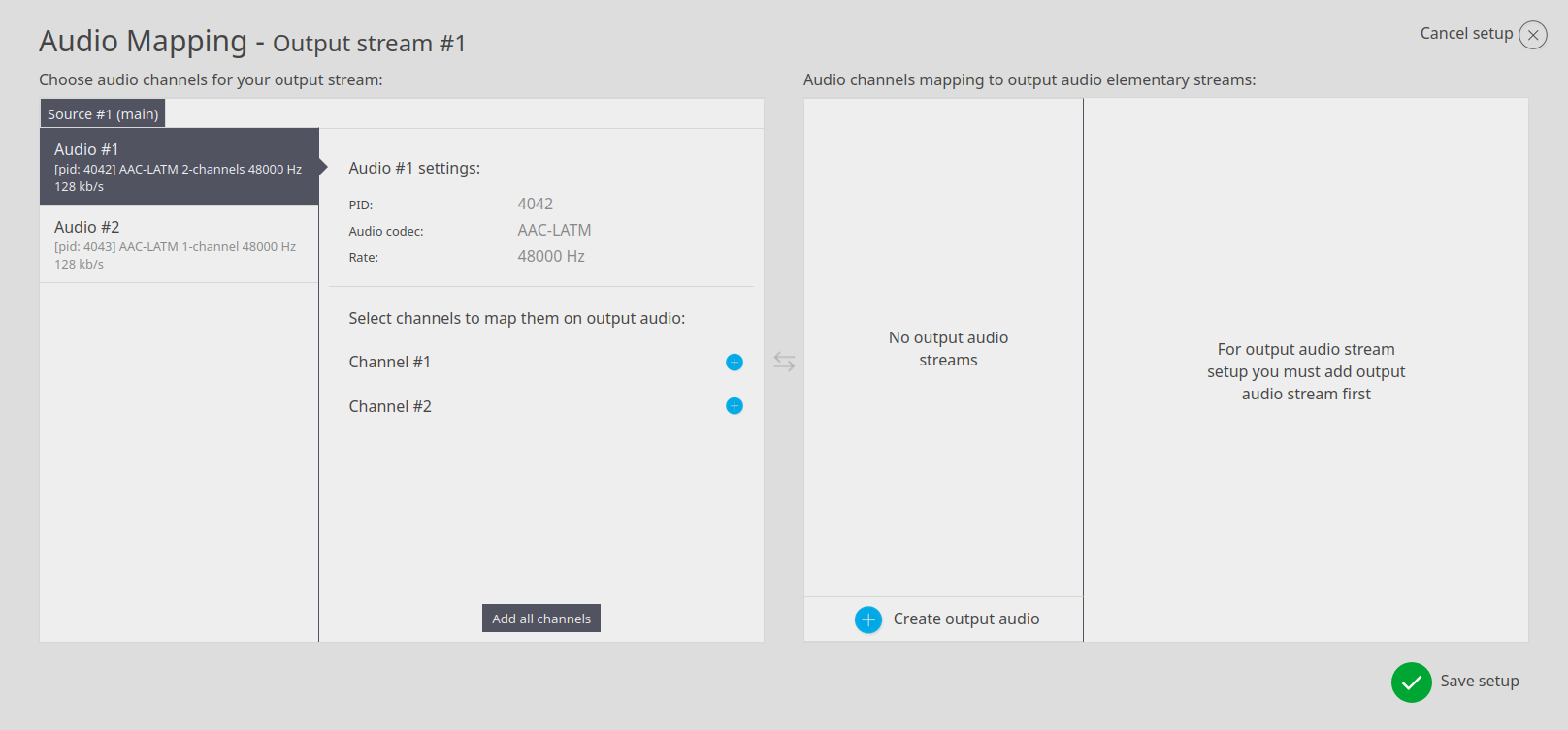 Figure 48: AUDIO MAPPING