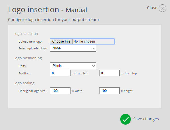Figure 47: LOGO INSERTION CONFIGURATION